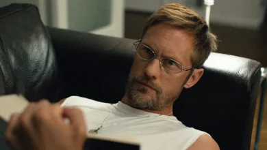 Thank God for Alexander Skarsgård’s Little Glasses in Pillion