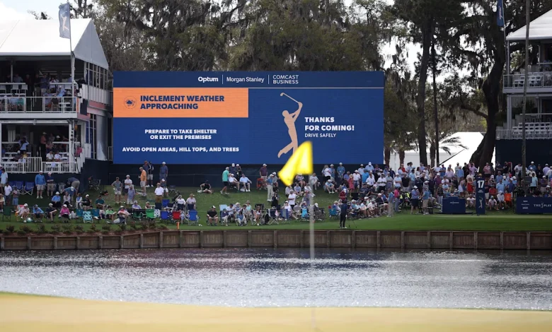 The Players Championship briefly paused as storms roll into TPC Sawgrass