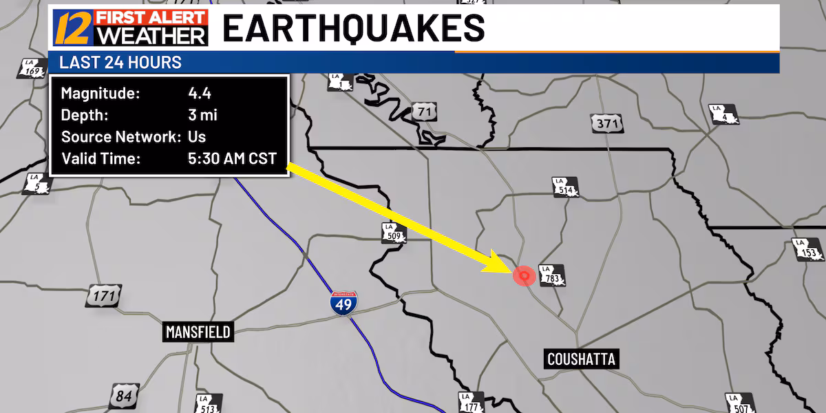 The second largest earthquake in Louisiana history shakes through north Louisiana