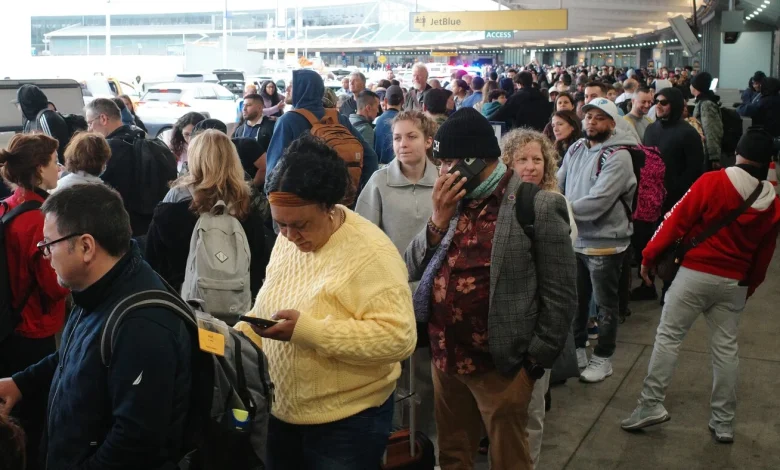 Tips for flying as shutdown, TSA delays hit airports : NPR