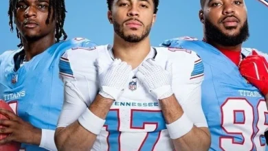 Titans reveal new logo, Oilers-inspired uniforms