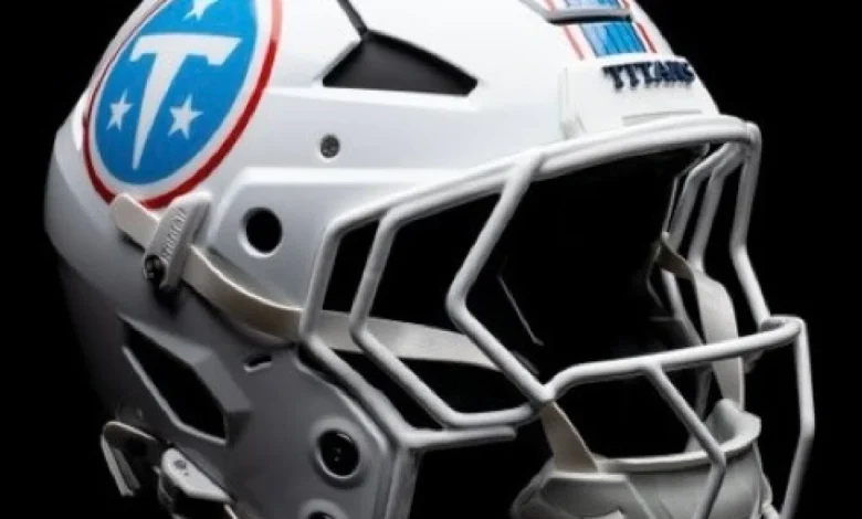 Titans unveil new uniforms, ditching blue helmets for white