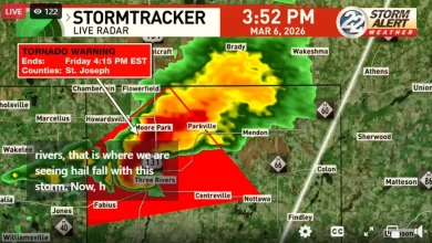 Tornado warning for Cass and St Joseph Counties in Michigan