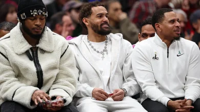 Trae Young endears himself to teammates by getting ejected from Wizards’ bench