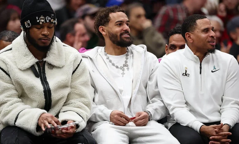 Trae Young endears himself to teammates by getting ejected from Wizards’ bench