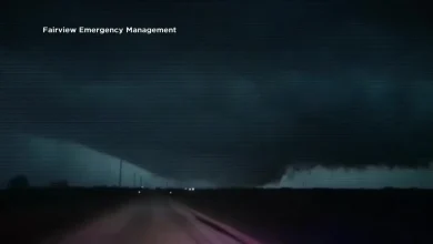 Two dead after vehicle is hit by "tornadic" weather in Major County