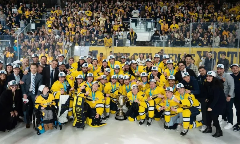 U-M Scores Five Unanswered Goals to Win B1G Championship on Home Ice