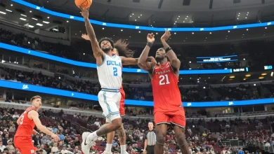 UCLA’s Donovan Dent records first triple-double ever in Big Ten Tournament in Bruins’ win