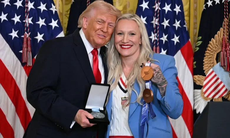 US Olympic bobsledder surprises Trump, awards him prestigious Order of Ikkos medal