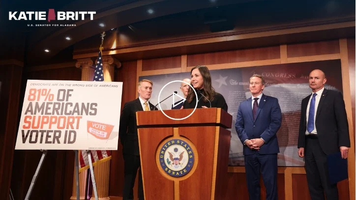 U.S. Senator Katie Britt Joins SAVE America Act Press Conference