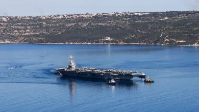 US aircraft carrier moves away from Iran war for repairs after fire
