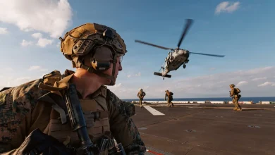 USS Tripoli, embarked 31st Marine Expeditionary Unit arrive in Middle East