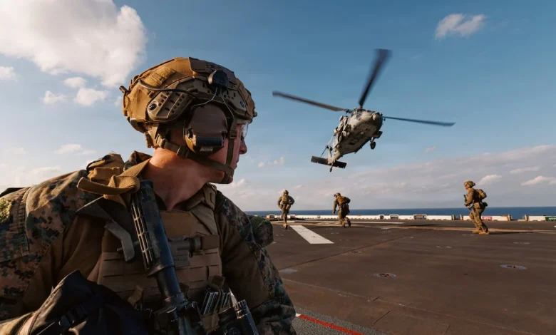 USS Tripoli, embarked 31st Marine Expeditionary Unit arrive in Middle East