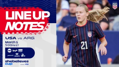 USWNT vs. Argentina: Starting XI & Lineup Notes on Sunday, March 1 in Nashville, Tennessee