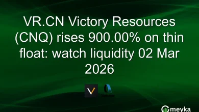 VR.CN Victory Resources (CNQ) rises 900.00% on thin float: watch liquidity 02 Mar 2026