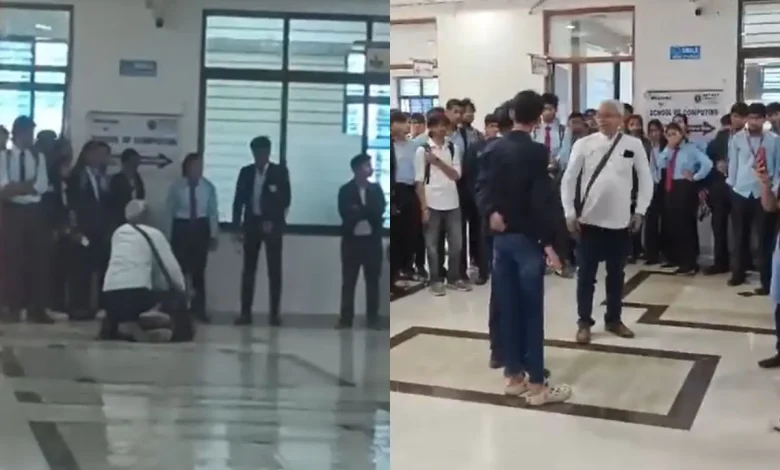 Video: Father Confronts And Beats Student For Harassing Daughter At Pune College