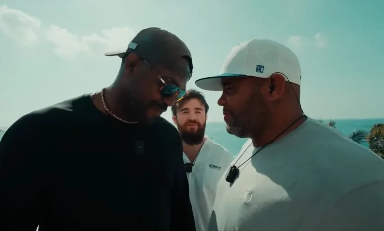 Video! Tension Boils During Poolside Staredown Between ‘Fat’ Jon Jones And Daniel Cormier