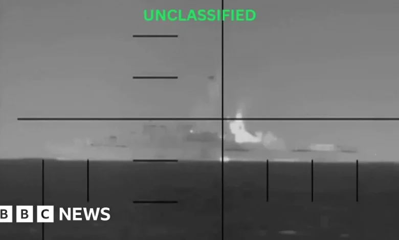 Video of US torpedo hitting Iranian warship released by Pentagon
