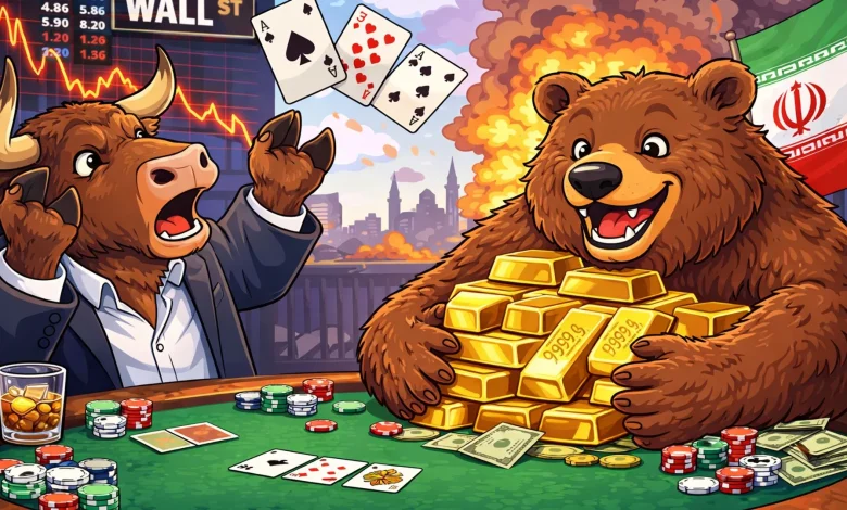 Wall Street folds after gold loses 10% in a week, Main Street turns negative as Iran war escalation looms - KITCO