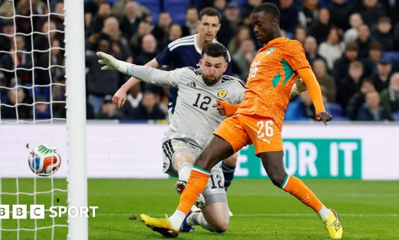 Watch: International friendly - Pepe gives Ivory Coast lead after positive Scotland start