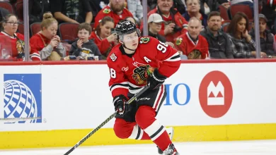 What is keeping Blackhawks' Connor Bedard and Frank Nazar off the same line?