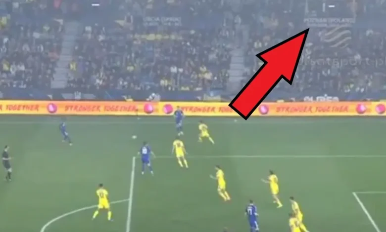 Wybrali Hiszpanię zamiast Polski. Takie banery pojawiły się na meczu Ukrainy