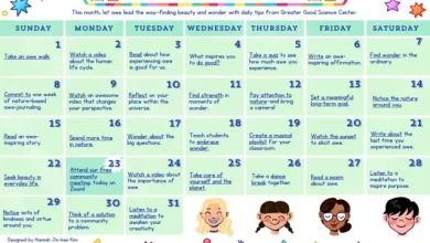 Your Happiness Calendar for Educators for March 2026