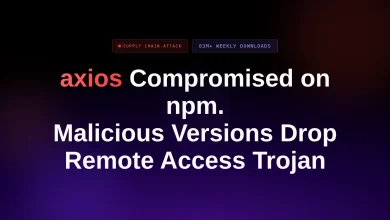 axios Compromised on npm - Malicious Versions Drop Remote Access Trojan