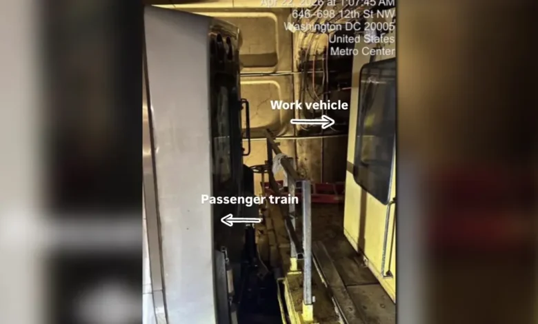 11 injured after WMATA work vehicle strikes stationary train at Metro Center Station
