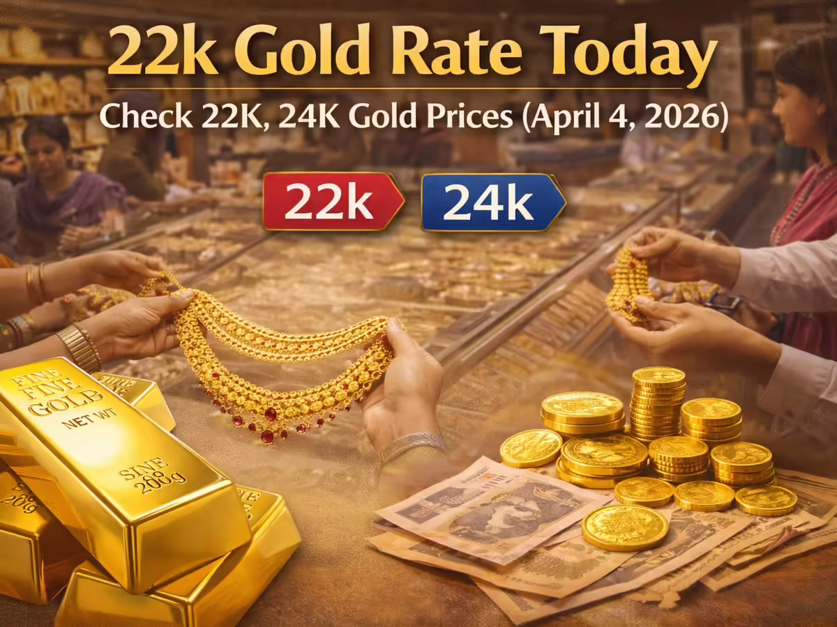22k gold rate today: Check 22K, 24K gold prices (April 4, 2026) on Tanishq, Malabar Gold & Diamonds, Kalya