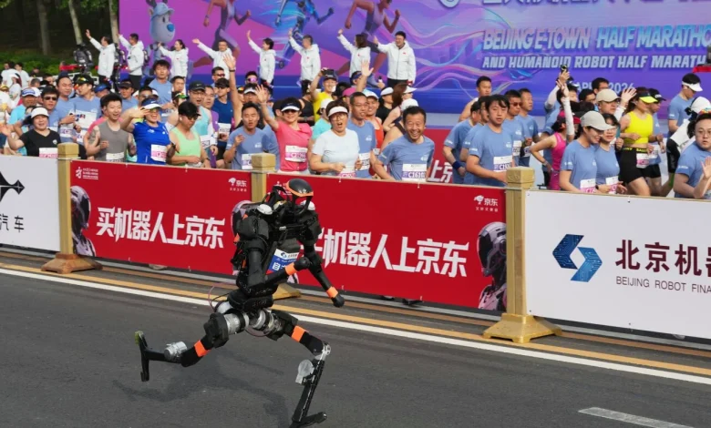 A humanoid robot sprints past the human : NPR
