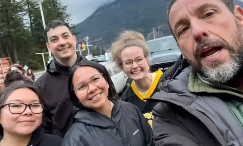 Adam Sandler spotted in Hope while filming movie