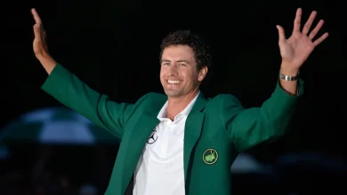 Adam Scott is afforded an annual luxury as a Masters winner. His dad is the big winner