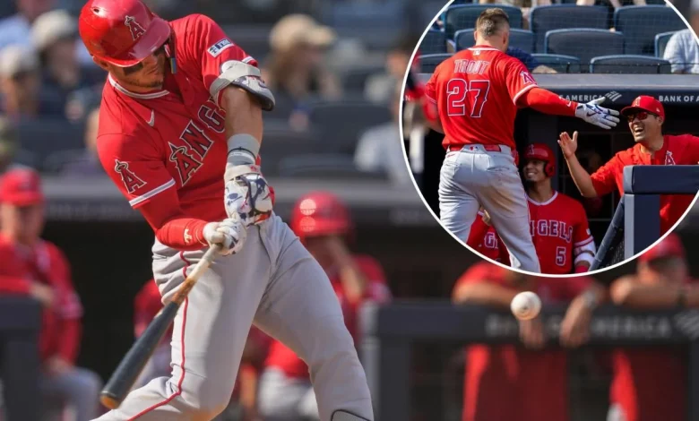Angels' Mike Trout makes Yankee Stadium history in five-homer series