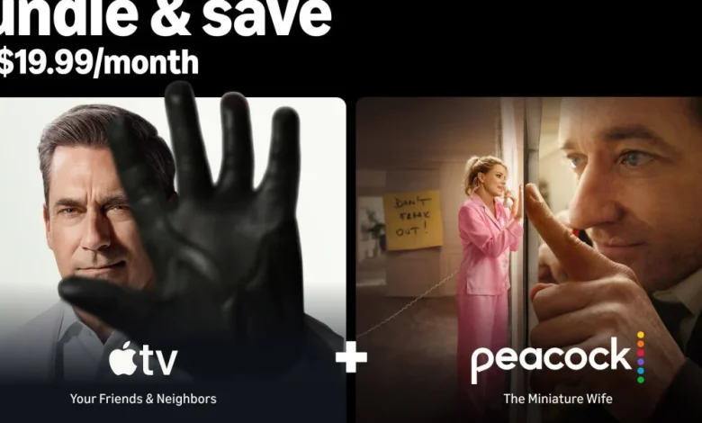 Apple TV and Peacock Premium Plus streaming bundle now available on Prime Video in the US for $19.99 per month