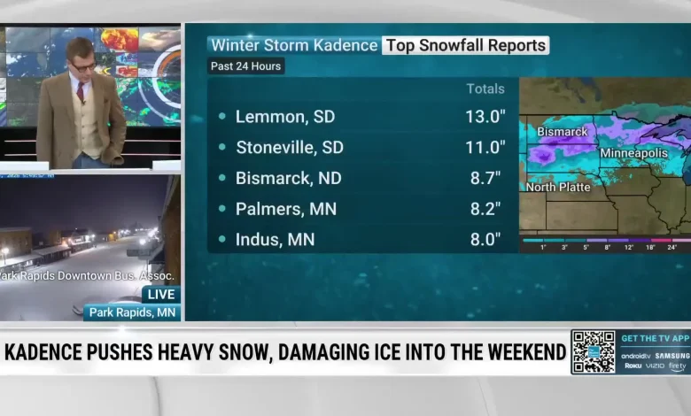 April Winter Storm Brings Rain, Snow, Ice to Northern US