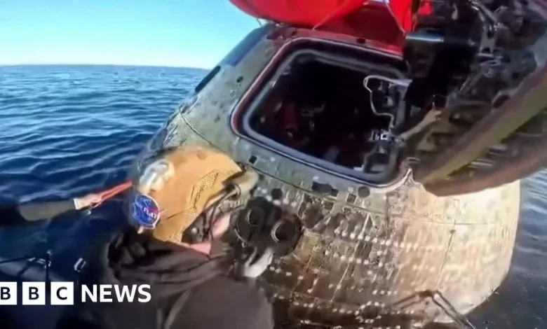 Artemis II: New video shows moment Orion capsule is opened at sea