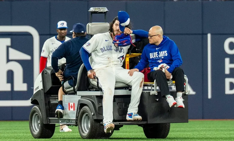 Blue Jays pitcher Cody Ponce carted off with injury in first MLB start in 5 years