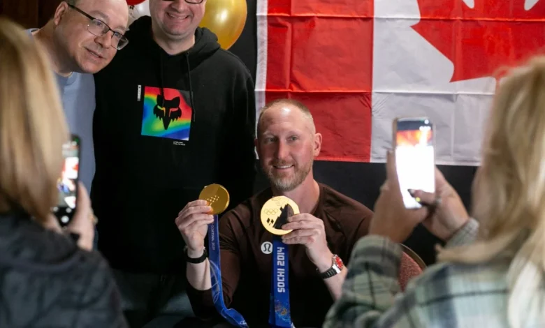 Brad Jacobs returns to home curling club to celebrate a second Olympic gold
