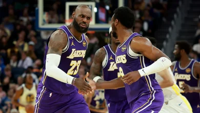 Bronny James sets up father LeBron in Lakers win