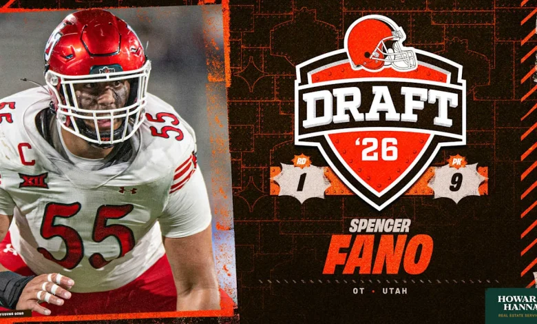 Browns select OT Spencer Fano with the No. 9 pick in the 2026 NFL Draft