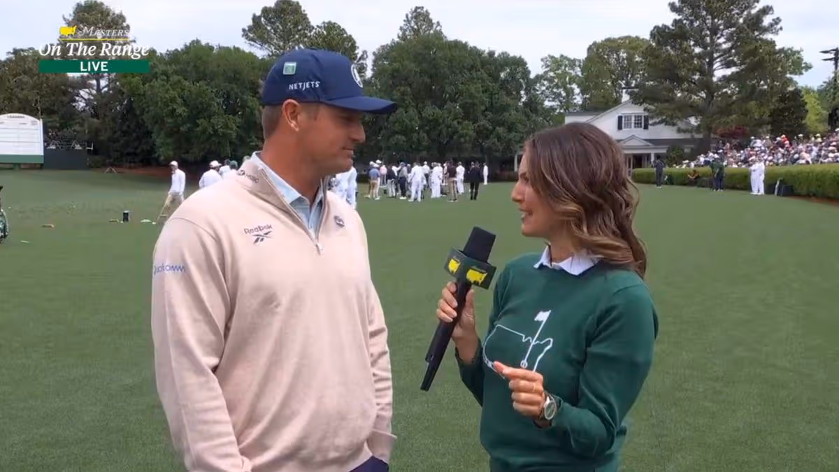 Bryson DeChambeau called out by Amanda Balionis to his face over 'mad' interview