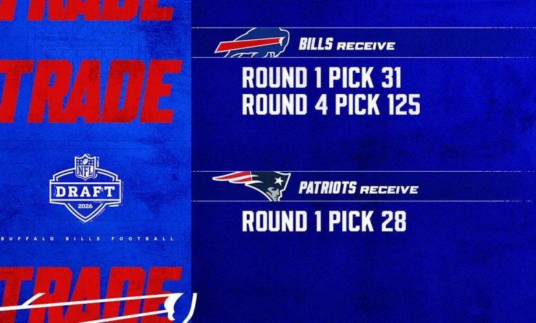 Buffalo Bills trade back again, deal 28th overall pick to Patriots in exchange for No. 31 & No. 125 overall