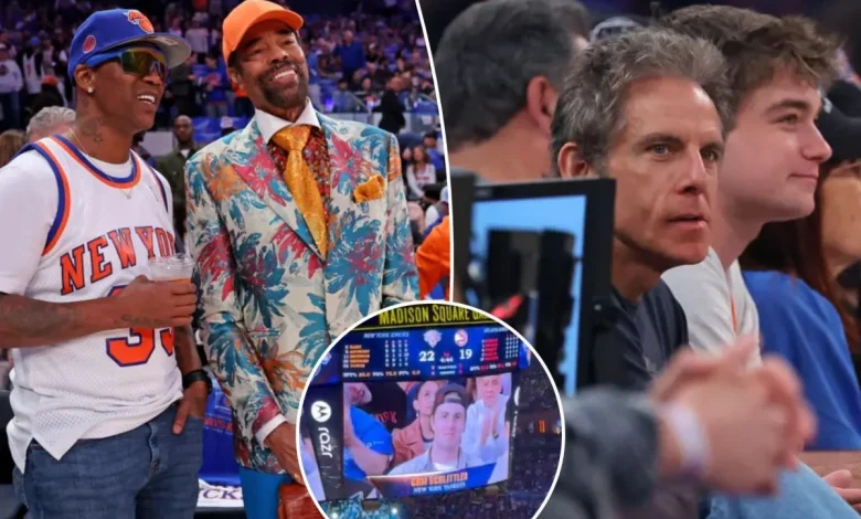 Cam Schlittler, Ben Stiller take in star-studded Knicks-Hawks Game 1