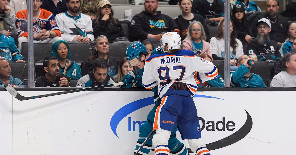 Celebrini’s Hart odds tank as Sharks skid, McDavid closes on MacKinnon
