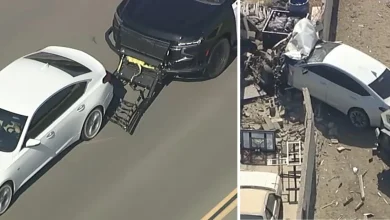 Chase ends in violent crash in Jurupa Valley after deputies attempt stop with grappling device