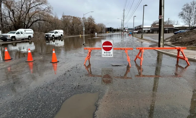 Chippewa Creek flooding closes major city roadway, fills homeowner basements