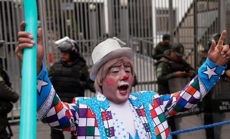 Clowns take to the streets of Bolivia to protest decree that could crush their livelihoods