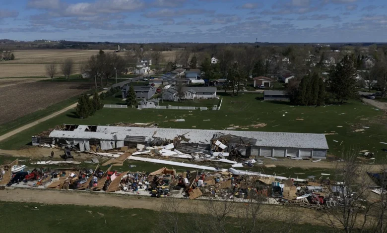 Communities launch cleanup after severe weather and tornadoes churn across Midwest : NPR