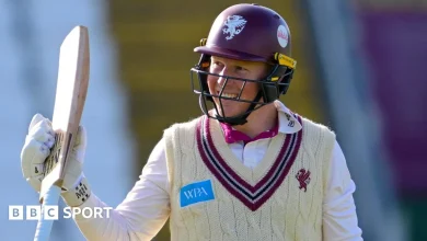 County Championship: James Rew puts Somerset on top against Nottinghamshire